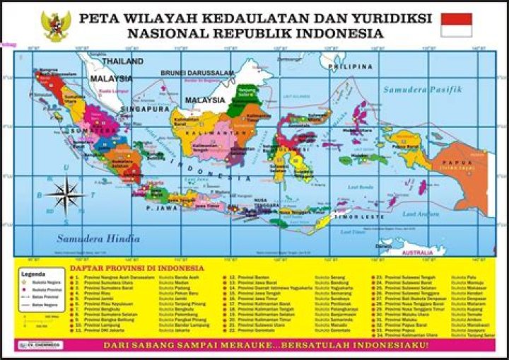 Peta Indonesia Lengkap dengan Nama Juragan Poster