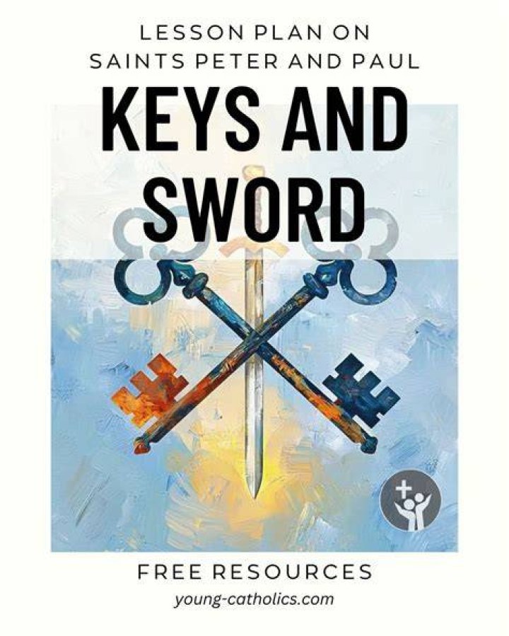 Peter holds his sword and stands with the Lost Boys in Hook