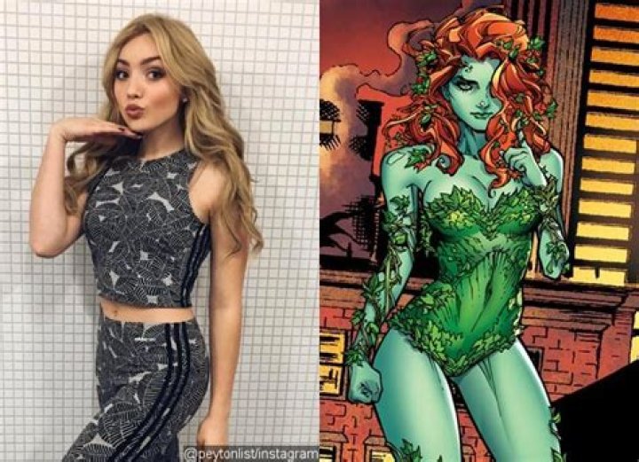 Peyton List as Poison Ivy holds a flower up to her face in Gotham