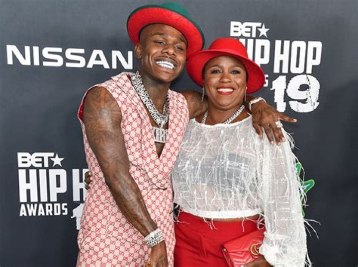 Rapper DaBaby and his mom arrive to the 2019 BET Hip Hop Awards on