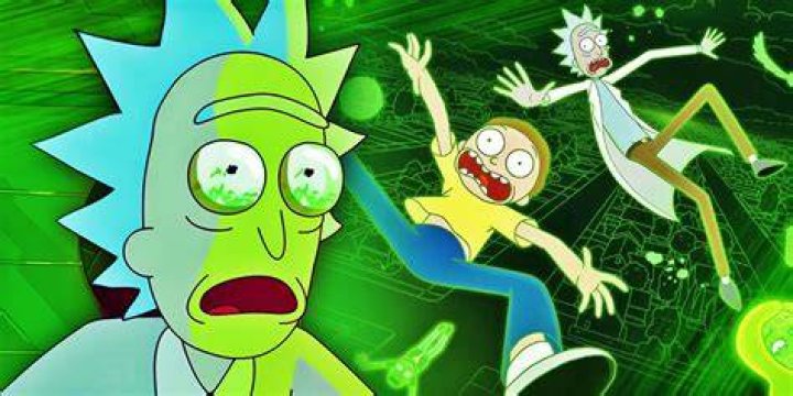 Rick looking scared while Rick and Morty appear to be levitating on the side