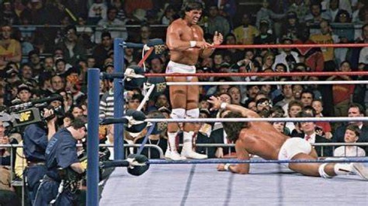 Rick Martel turns on Tito Santana at WrestleMania 5