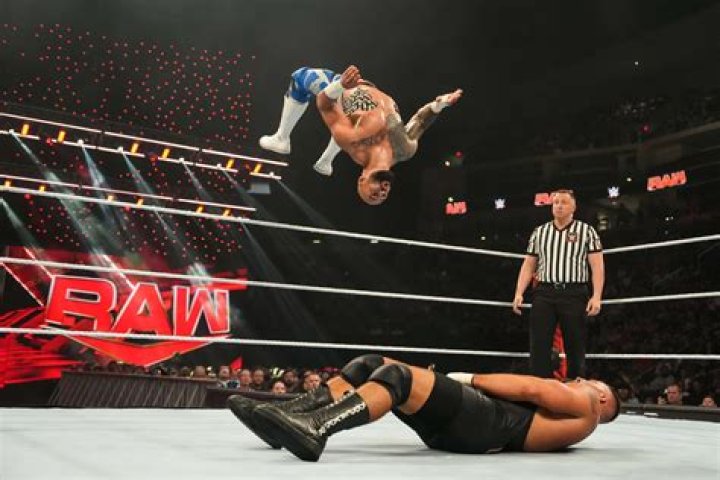 Ricochet hits a double moonsault