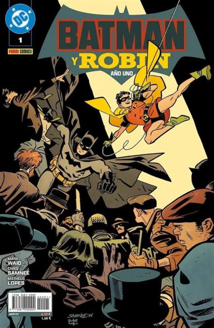 Ridler trapping Batman and Robin in a web of strings