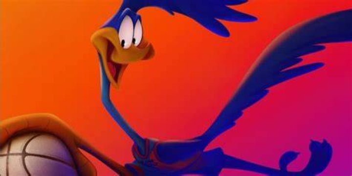 Road Runner smiling while dribbling a basketball in Space Jam A New Legacy