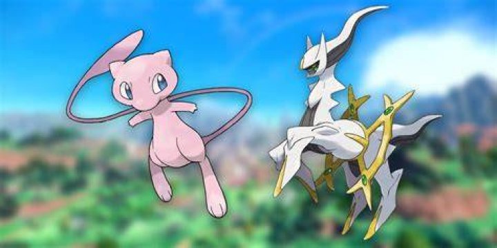 Screenshot of Mew from the Pokemon anime