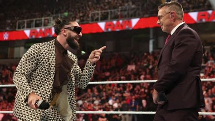seth rollins pointing at michael cole