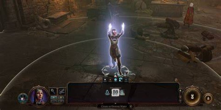 Shadowheart preparing to cast create or destroy water in Baldur's Gate 3