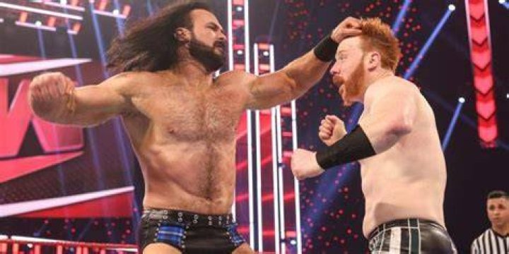 Sheamus fighting Drew McIntyre 