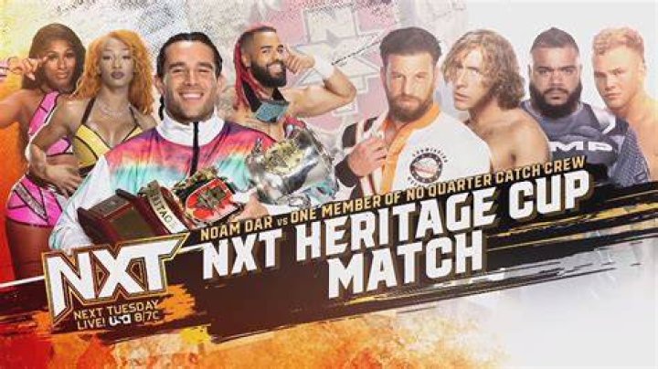 Shot of the NXT Heritage Cup.