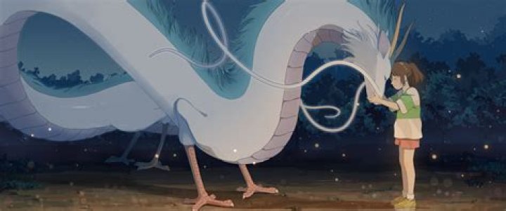 Spirited Away Chihiro posing with Haku as a dragon