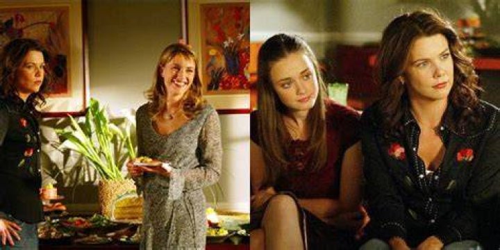Split image of Lorelai and Max on Gilmore Girls