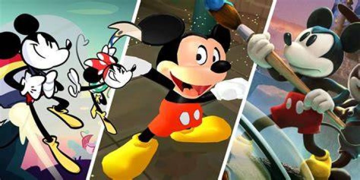 Split image of Mickey with a ghoulish Goofy aand Donald Duck looking at a jack-o-lantern
