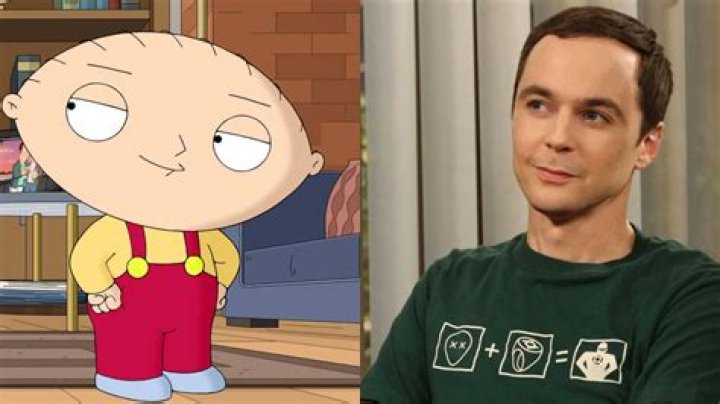 Split image showing Stewiw in Family Guy and Sheldon in TBBT.