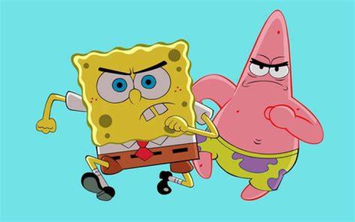 SpongeBob SquarePants and Patrick Star in The SpongeBob Movie Sponge on the Run