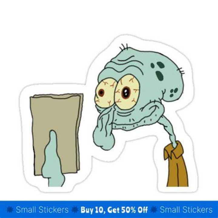 Surprised Squidward Squidward Sticker TeePublic