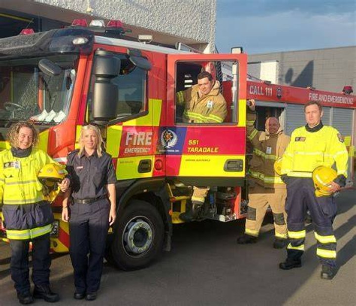 Taradale volunteer fire staff fought back against the blaze as it reached over trees and fences and spread smoke for kilometres around. Photo / Supplied