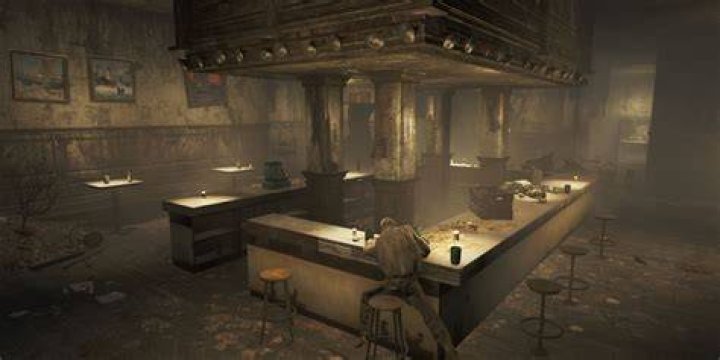 The Prost bar in Fallout 4, laid out like the bar from Cheers
