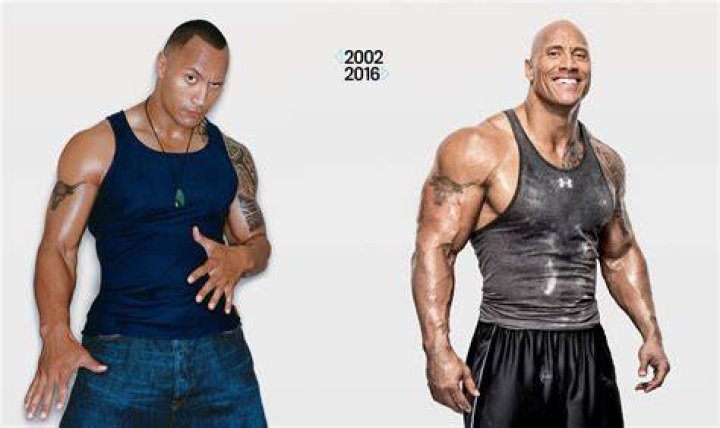 The Rock before and after transformation