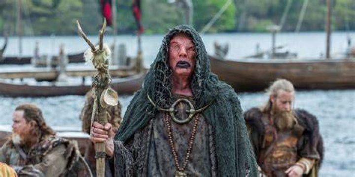 The Seer walks on shore in Vikings