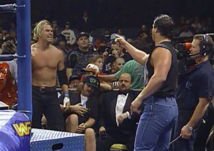 The Smoking Gunns have an altercation at ringside