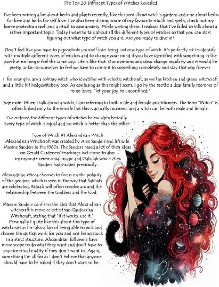 The Top 20 Different Types Of Witches Revealed
