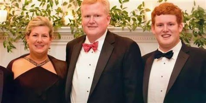 This image shows the Murdaugh family dressed up in black tie attire.
