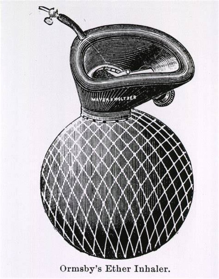 This original Squire-type ether inhaler was used by Robert Liston (1794-1847) on 21 December 1846 to perform the first operation in England under anaesthetic. Photo / Science Museum, London