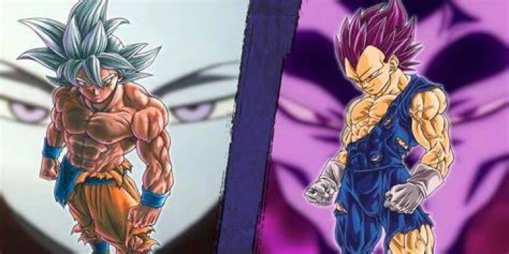 Ultra Instinct Goku and Ultra Ego Vegeta powering up