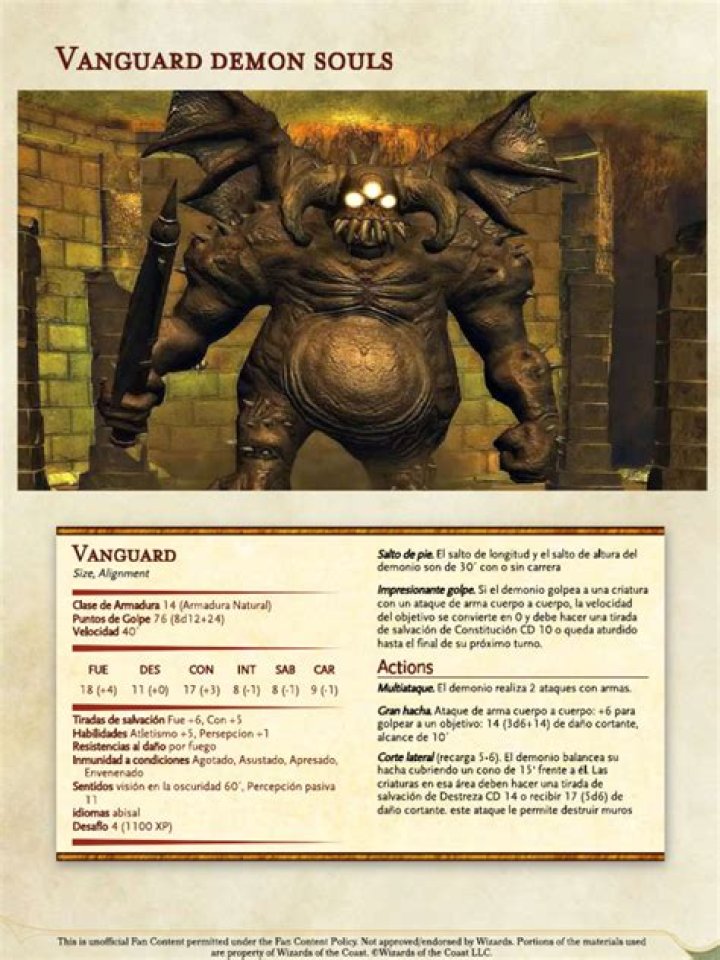 vanguard demon's souls