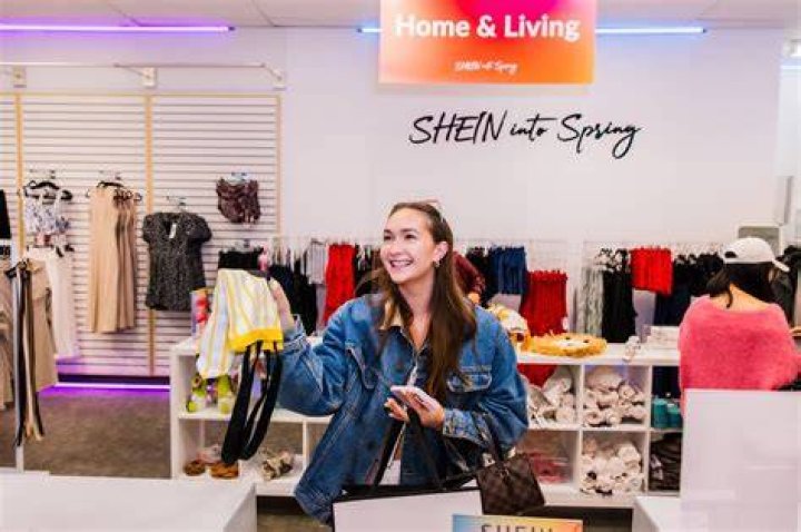 Woman at a Shein pop-up