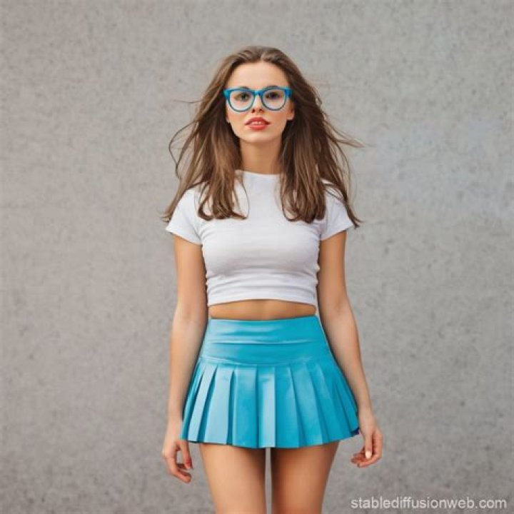 Woman in mini skirt with shopping bags