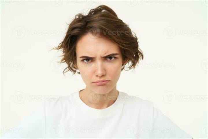 Woman looking cranky