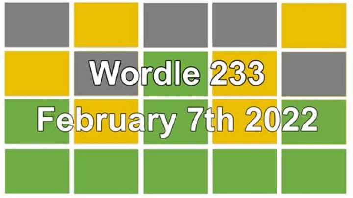 Wordle 233: February 7, 2022 Answer