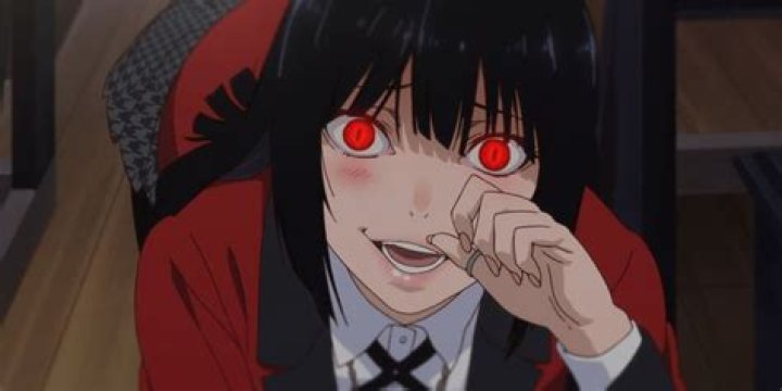 Yumeko flashes red eyes in Kakegurui 